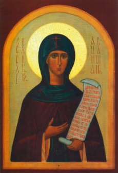 Святая благоверная великая княгиня-инокиня Анна Кашинская. Современная икона из Алексеевской церкви Клобукова монастыря.