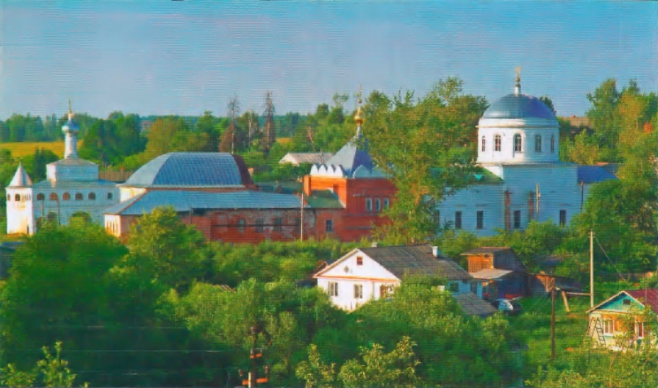 Вид на Николаевский Клобуков монастырь в Кашине