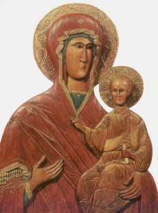 Уникальная резная икона Богородицы «Одигитрия» хранится в Музее имени Андрея Рублева.